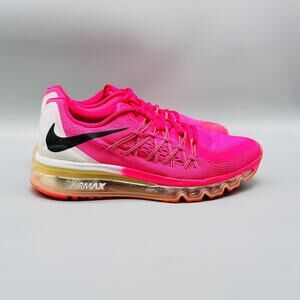 Nike Shoes Youth Girls 6 Pink White Air Max 2015 GS Running Athletic Sneakers